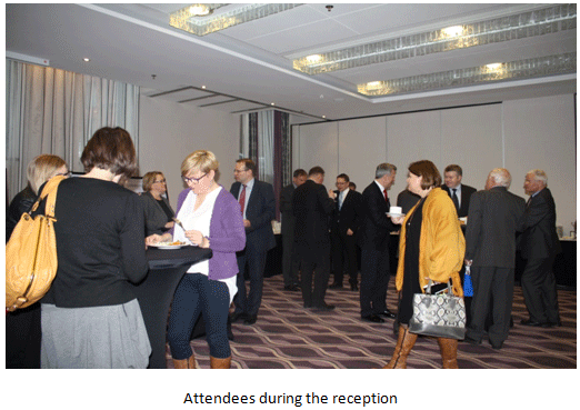 Attendees during the reception