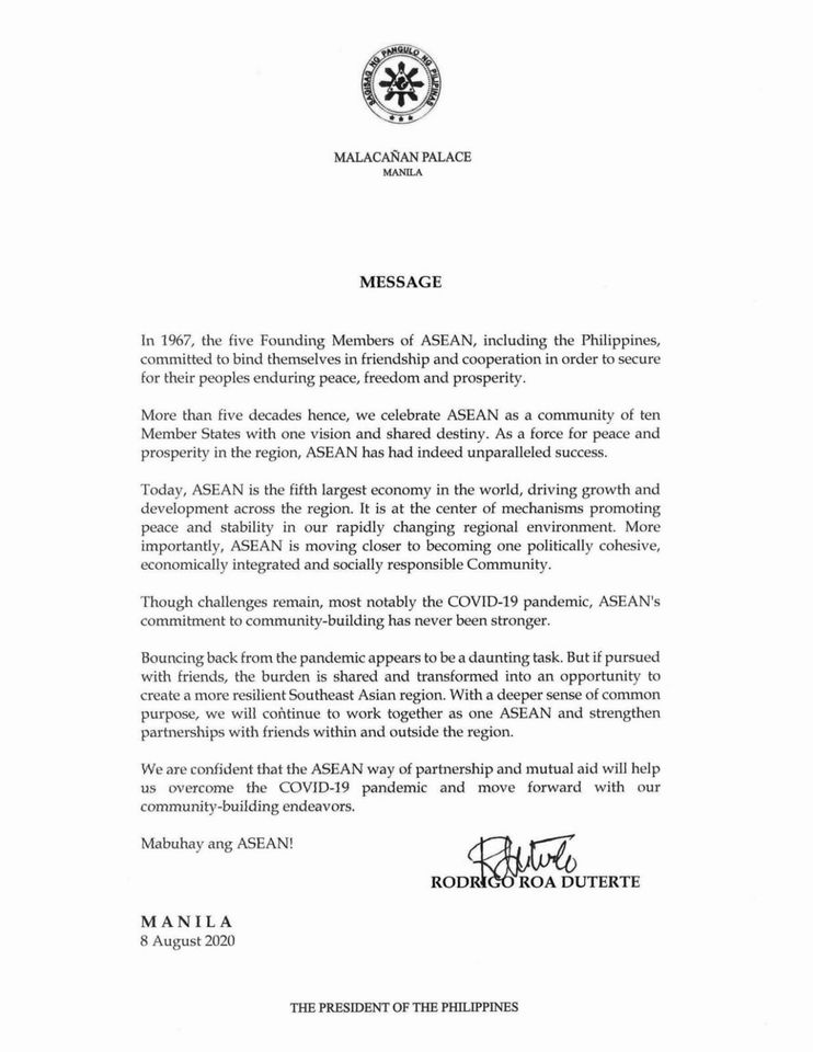 PRRD ASEAN MSG